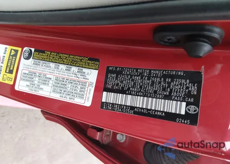 2007 Toyota Camry Le из США, поврежденный, VIN 4T1BE46K77U152897